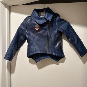 Disney’s Descendants The Rise of the Red Jacket for Kids Navy Faux Leather 4